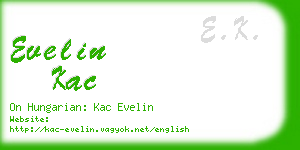 evelin kac business card